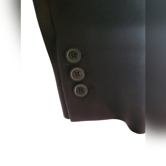 Anne Klein Jacket Blazer Sz 2P Dark Brown Lined Long Sleeve Wool Blend - Picture 3 of 3